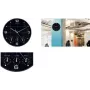 Seinakell unilux ON TIME, kvarts, Ø 300 mm, must korpus, valged numbrid, sekundiosuti, plastkorpus