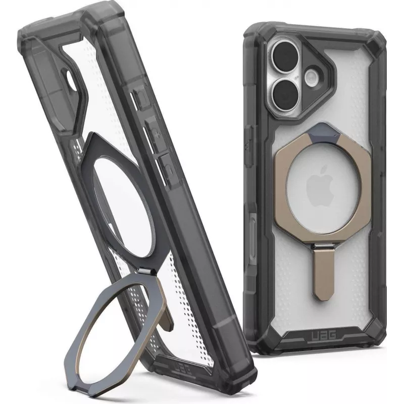 UAG Urban Armor Gear Plasma XTE MagSafe Kickstand Case | Apple iPhone 17 | tuhk (läbipaistev)/titaan | 114526113136