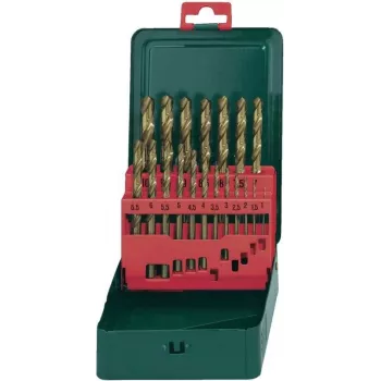 Puurikomplekt Metabo 627156000 — HSS, TiN-kattega, 19 osa