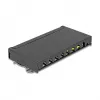Patch-paneel DELOCK Mini Desktop RJ45 8-pordine Cat.6A varjestatud must lauale, seinale või DIN-liistule