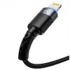 USB- ja Lightning-andmekaabel Tellur 1,2 m nailonpunutisega must