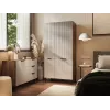 Riidekapp Cama Meble ALMERA Cama 5 90x52x185 cm, pähklipuust raam, kašmiirvärvi uksed, 6 riiulit