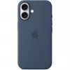 Silikoonümbris Apple iPhone 16 MagSafe Denim Cover sinine 6,1 tolli