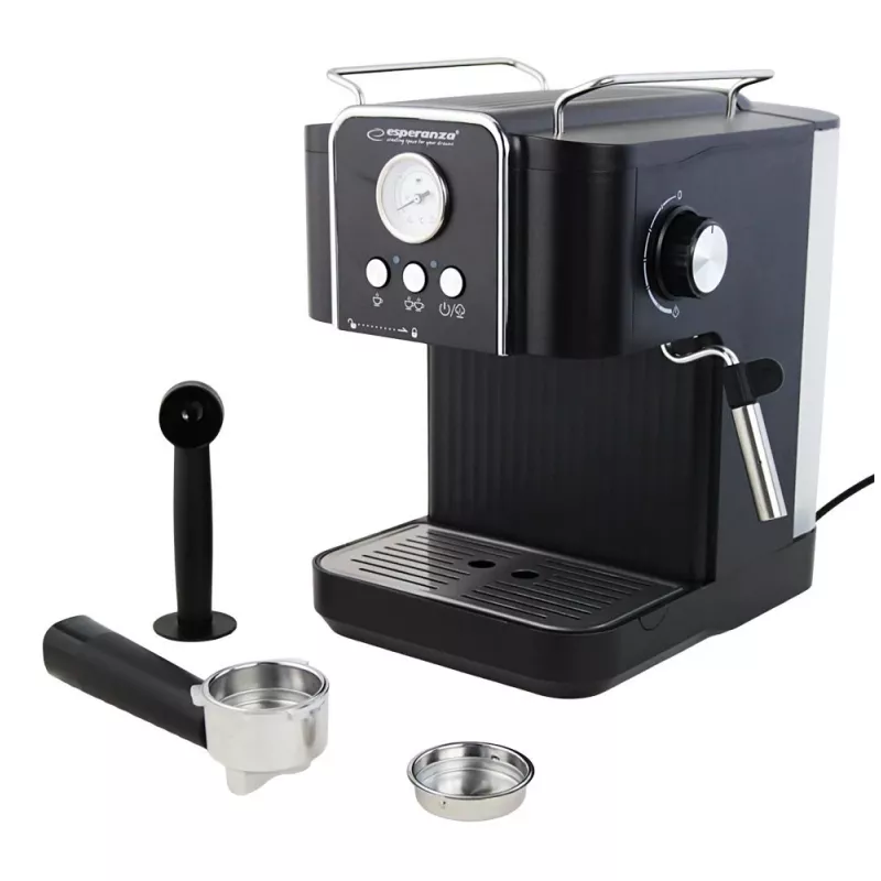 Espresso kohvimasin ESPERANZA EKC010 — 1,8 L veepaak, 850 W, 20 baari, sisseehitatud piimavahustaja