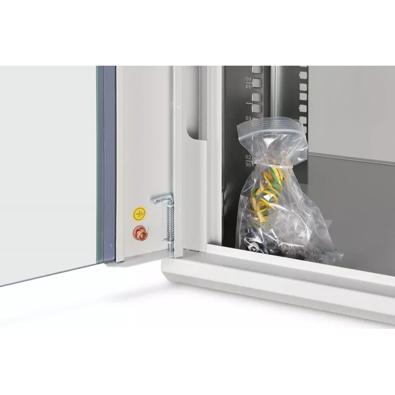 Seinale kinnitatav 19-tolline püstikkapp DIGITUS Dynamic‑N DN-37100, 7U, 600x450 mm (LxS), IP20, helehall, monteerimata