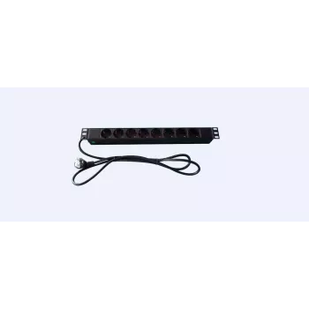 Microconnect CABINETACC23 toitejaotusseade (PDU) 8 vahelduvvoolu pistikupesa 1U Must