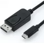 Roline - Väline videoadapter - USB-C 3.1 - DisplayPort - Must