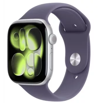 Apple Watch Series 11 GPS + Cellular 42mm hõbedane alumiiniumkorpus lilla udu spordirihmaga - M/L