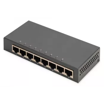 Mittehallatav kommutaator Digitus 8-pordine Gigabit Ethernet 10/100/1000 metallkorpusega