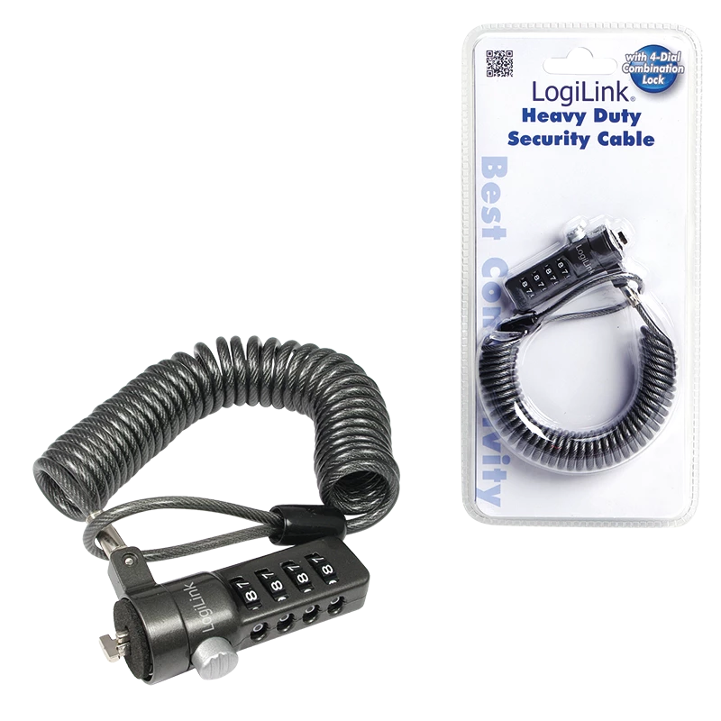 LogiLink NBS004 Kaablilukk Must 1,8 M