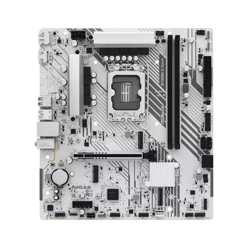 Emaplaat ASROCK B760M-X GEN5 mATX LGA1700 jaoks, 2× DDR5, DisplayPort ja HDMI