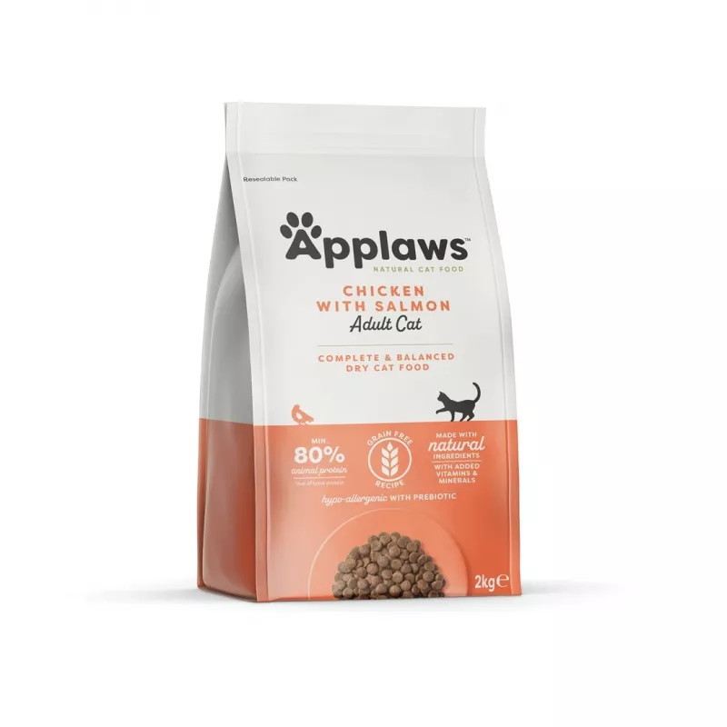 Applaws kuiv kassitoit, kana ja lõhe, 2 kg