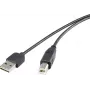 USB-kaabel Renkforce Dupleks USB A pööratav USB Type B-le 2.0, 0,5 m