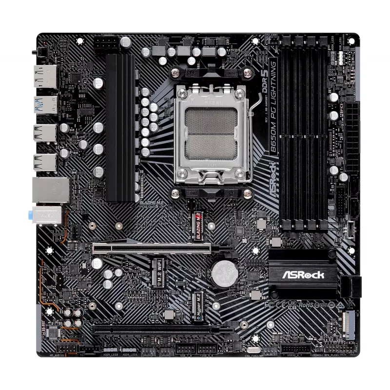 ASRock B650M PG Lightning AM5 Micro-ATX emaplaat