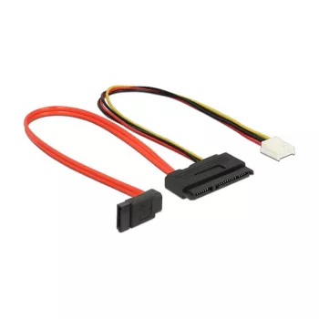 SATA kaabel DeLOCK 0,3 m SATAIII 7 pin + Floppy 4 pin / SATAIII 22 pin