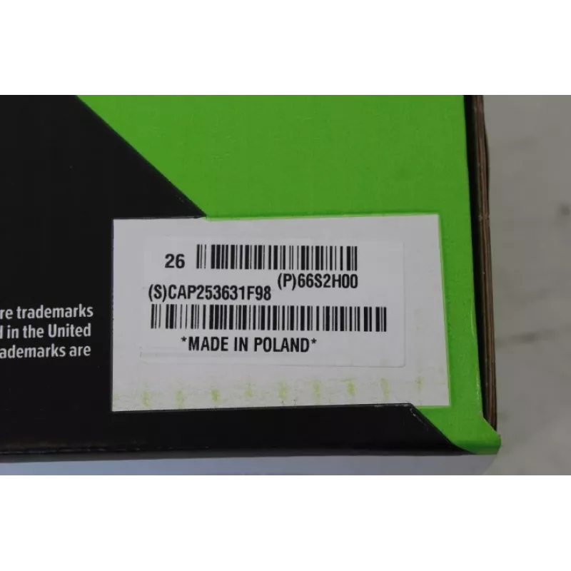 Toonerikassett Lexmark Cartridge CollecReturn Program 66S2H00, must, 28 400 lehekülge — kahjustatud pakend