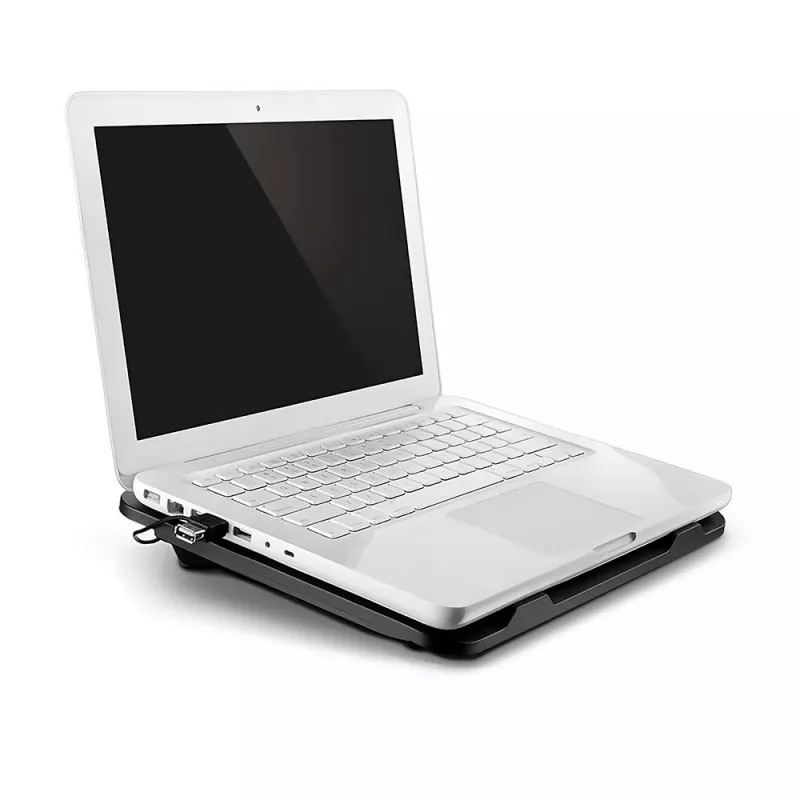 Jahutusalus MEDIA-TECH MT2660 — USB-toitega sülearvuti jahuti, 1 ventilaator 13,5 cm, 20 CFM, 1000 p/min, 330×250×40 mm, 327 g, taustvalgustus