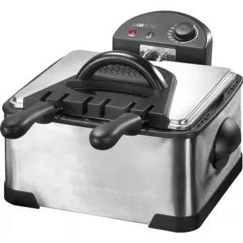 Fritüür CLATRONIC FR 3195 — topelt 4 L, 2000 W, roostevaba teras, must