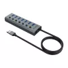 USB-jaotur Akasa AK-HB-21BKCM Alumiinium USB 3.2 Gen 1 5000 Mbit/s