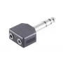 Kaablisoo muundur Microconnect AUDANS 6,35 mm kahele 3,5 mm-le, must