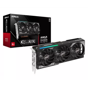 Graafikakaart ASRock Challenger Radeon RX 9070 — 16 GB GDDR6, 256-bit, PCIe 5.0, 3x DisplayPort 2.1a + HDMI 2.1b