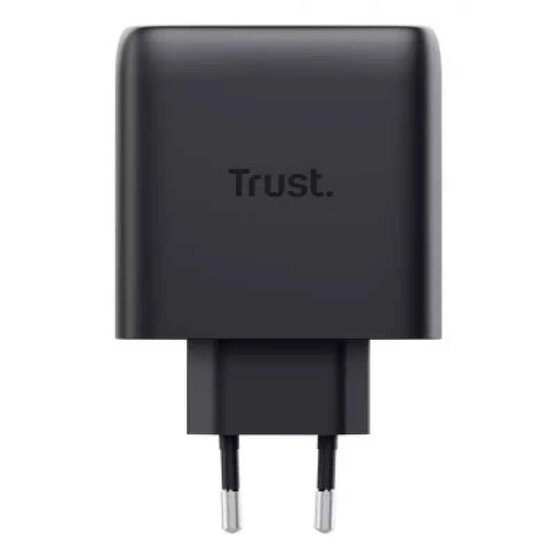 Laadija Trust Maxo 65W 2-pordiline USB-C GaN-laadija kiirlaadimine must