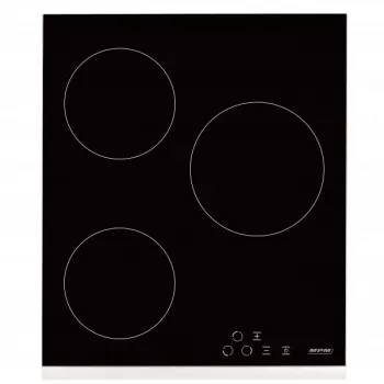 Vitroceramic hob MPM MPM-45-VCB-21, built-in, 3 zones (1200W,1200W,1800W), touch control, glass top