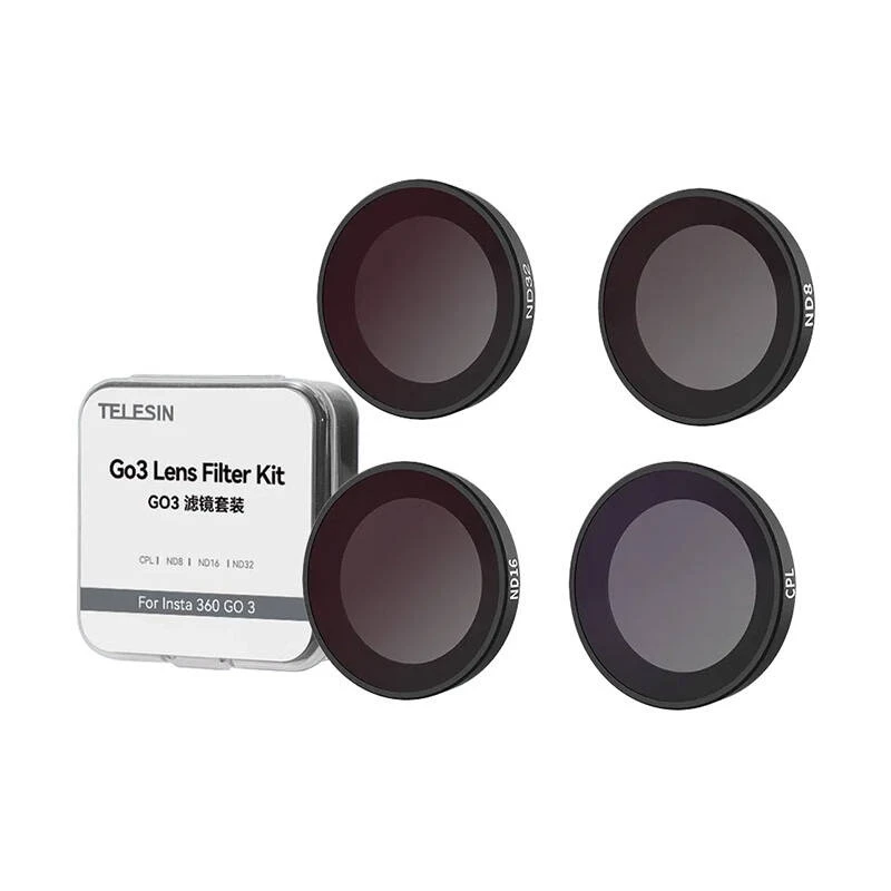 4-osaline CPL/ND8/ND16/ND32 Telesin filtrite komplekt Insta360 GO 2/3 kaamerale