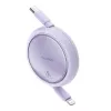 Baseus Free2Pull - 20 W USB-C–Lightning tõmmatav kaabel, 1 m (lilla)