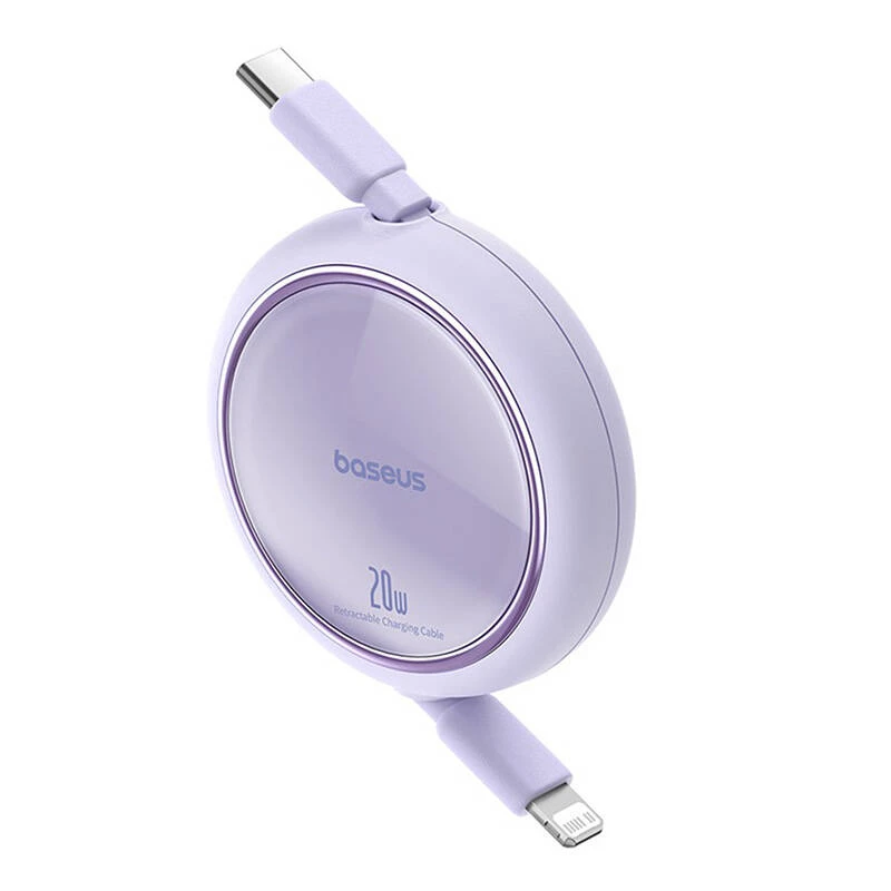 Baseus Free2Pull - 20 W USB-C–Lightning tõmmatav kaabel, 1 m (lilla)