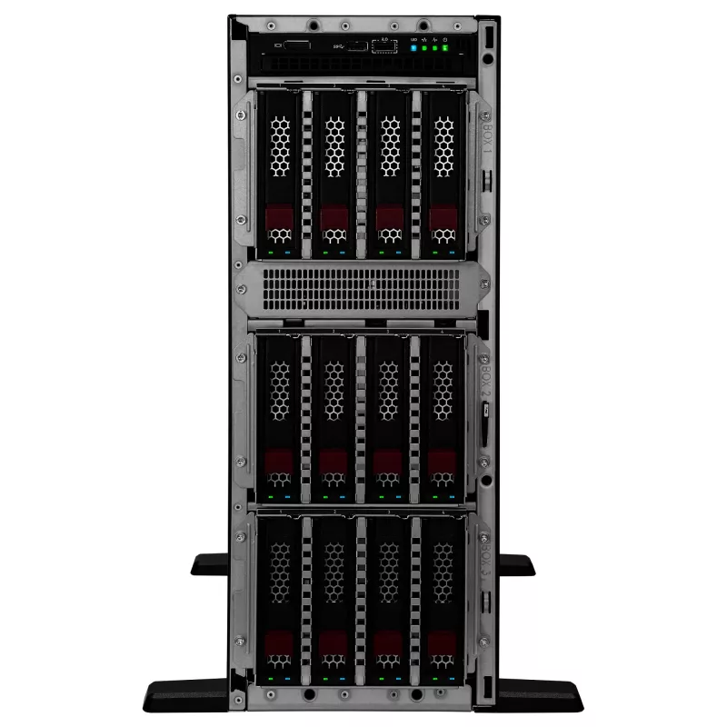 Tornserver HP Enterprise ProLiant ML350 Gen11 Intel Xeon Silver 4510 2,4 GHz 12-tuumaline 1P 64 GB DDR5 8x SFF 2x1000 W