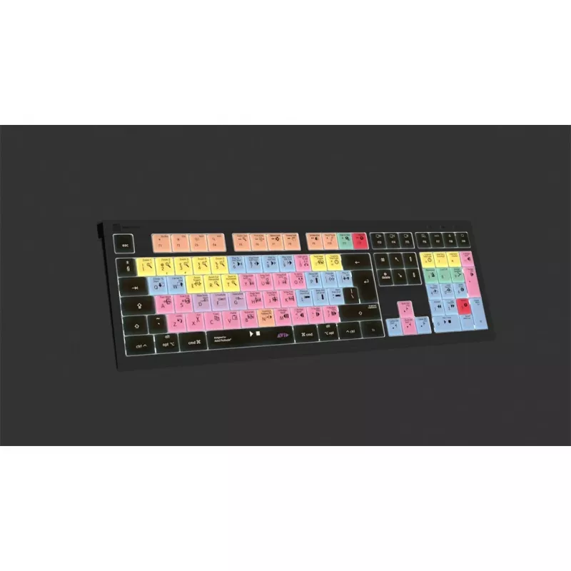 Logickeyboard ASTRA 2 USB QWERTY klaviatuur must täissuuruses 104 klahvi
