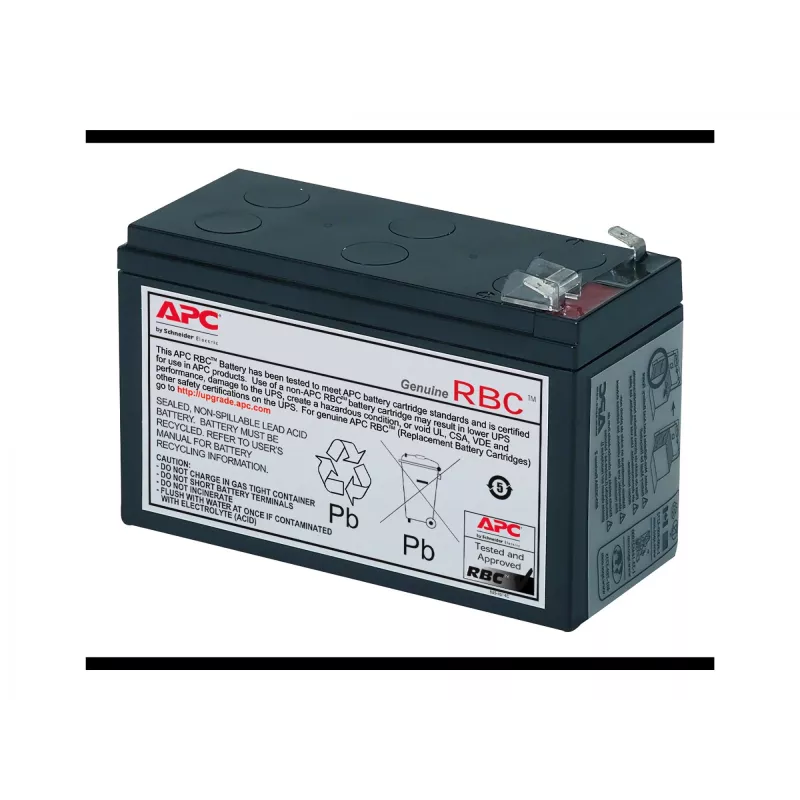 APC aku asenduskassett APCRBC106 (OEM), suletud pliiaku (VRLA), 1 tk, must, RoHS, 2,5 kg, 102 mm