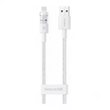 USB-kaabel Baseus Silky Series 2.4A 2m valge — USB laadimis- ja andmekaabel, 2.4A, 2 m, valge