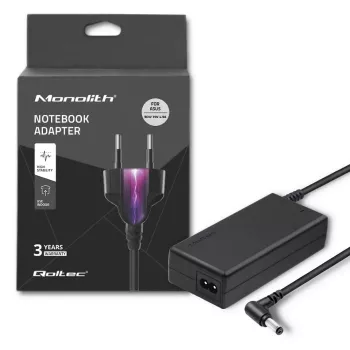 Qoltec 50075.90W toiteadapter ASUS-ile | 90W | 19V | 4,9A | 5,5*2,5 | +toitekaabel