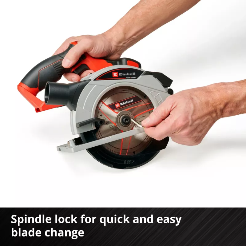 Einhell TE-CS 18/165-1 Li - Solo 16,5 cm Must, Punane, Hõbedane 4200 P/min