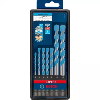 Puurikomplekt Bosch Expert HEX-9, 7 tk, suurused 4–12 mm, HEX-9 vars
