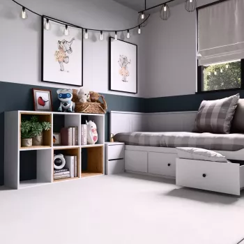 Topeshop MALAX 2X3 BIEL living room bookcase