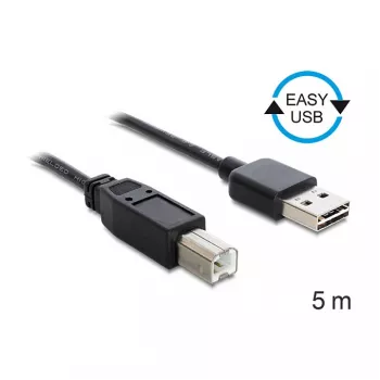 USB-kaabel DeLOCK 85553 USB 2.0 5m USB A USB B Must
