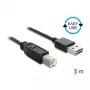 USB-kaabel DeLOCK 85553 USB 2.0 5m USB A USB B Must