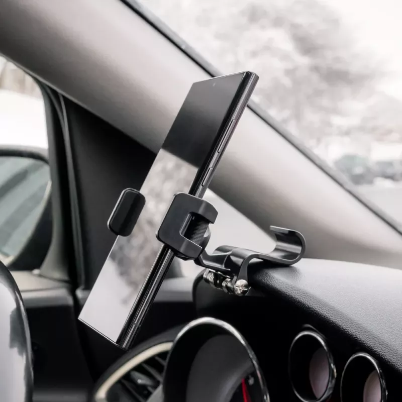Telefonihoidik Tellur TLL171261 — universaalne kompaktne reguleeritava nurgaga auto- ja lauahoidik, must