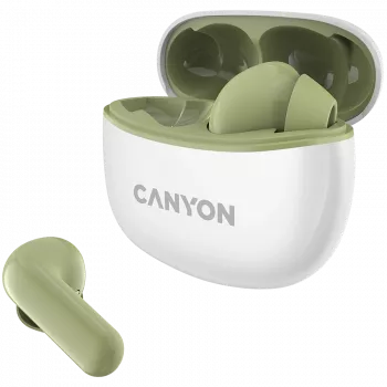 CANYON TWS-5 sissepandavad kõrvaklapid, roheline, Bluetooth 5.3, puutetundlik juhtimine, laadimissisend: USB-C