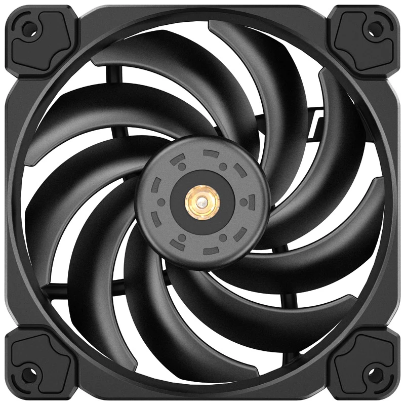 120 mm korpuse ventilaator Jonsbo HF-120 PWM, must, 120×120×25 mm, PWM-juhtimine
