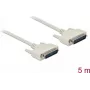 Jadakaabel DELOCK 84537, D-Sub 25 pin to D-Sub 25 pin, beež, 5 m