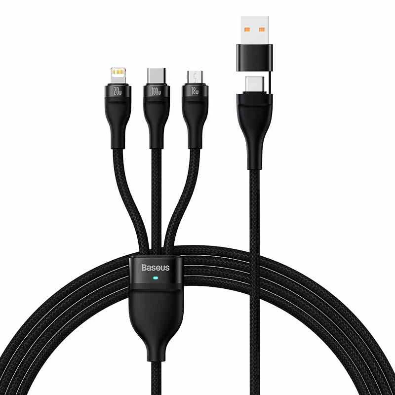 USB-kaabel Baseus CASS030101 1,2 m USB A/USB C USB C/Micro-USB B/Lightning must