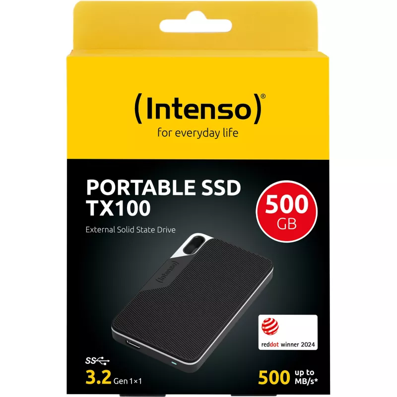SSD-ketas Intenso 500 GB väline USB USB-C 3.2 Gen 1 TX100