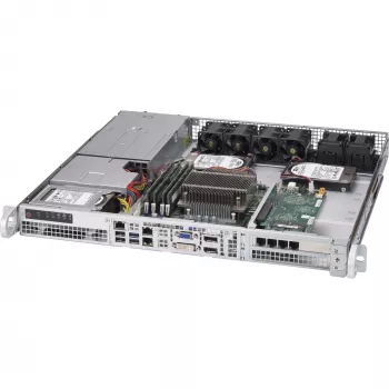 Supermicro - SuperChassis 515-R407 - Rack Mount 1U STD ja WIO MB 2 x 2,5 LED-id 4 x PWM ventilaator 2 x ventilaatorid AOC jahutuseks PSU 400 W 43 x 437 x 429 mm