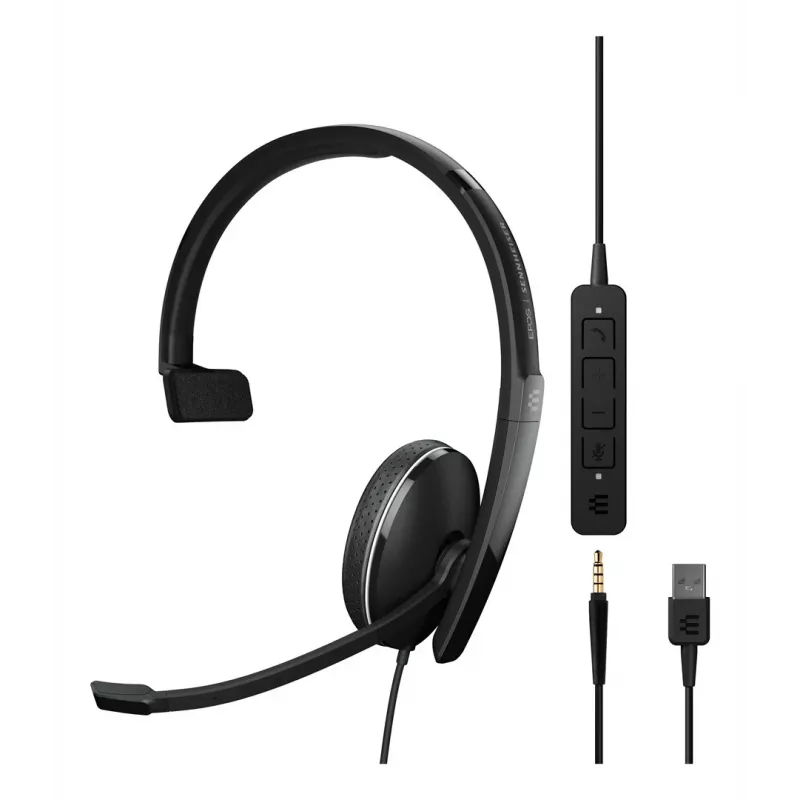 EPOS ADAPT 135 USB II peakraav juhtmega peapael kontorisse/kõnekeskusesse USB Type-A must