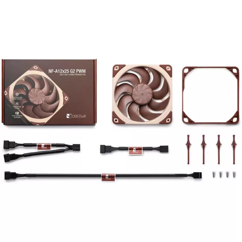 Noctua NF-A12x25 G2 PWM 120mm korpuse ventilaator