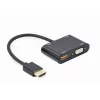HDMI-VGA adapter GEMBIRD A-HDMIM-HDMIFVGAF-01, HDMI-isane VGA-väljundisse, 0,15 m, must